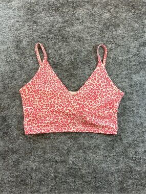 Brandy Melville Pink Leopard Print V-Neck Cami Best Fits Size XS/S